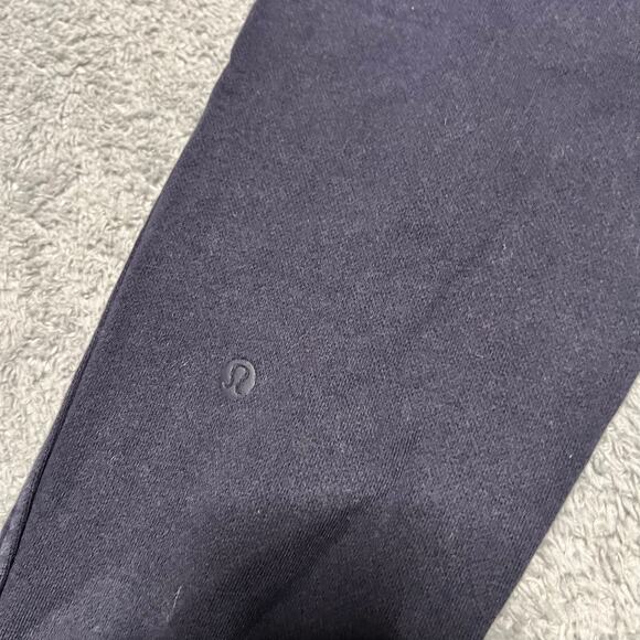 Lululemon Warm Down Jogger Pants Womens 2 7/8 Blue Cotton Terry Sweatpants - Picture 4 of 8